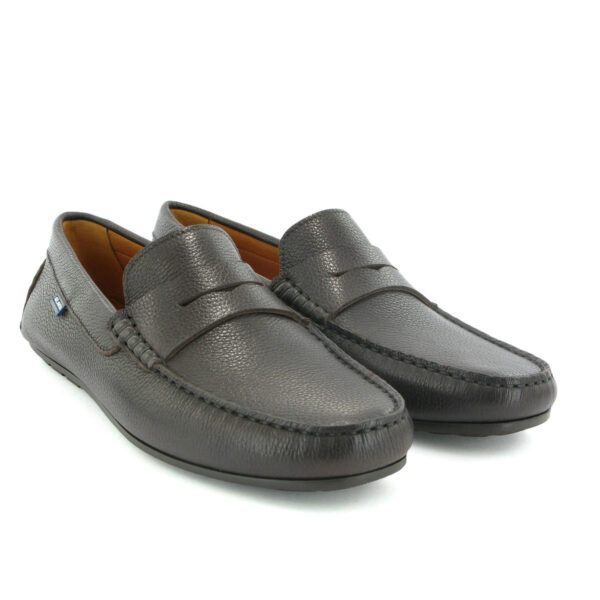 City Loafers dark brown grainy | Atlanta Mocassin