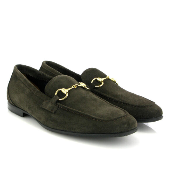 Yacht Buckle dark brown suede | Atlanta Mocassin