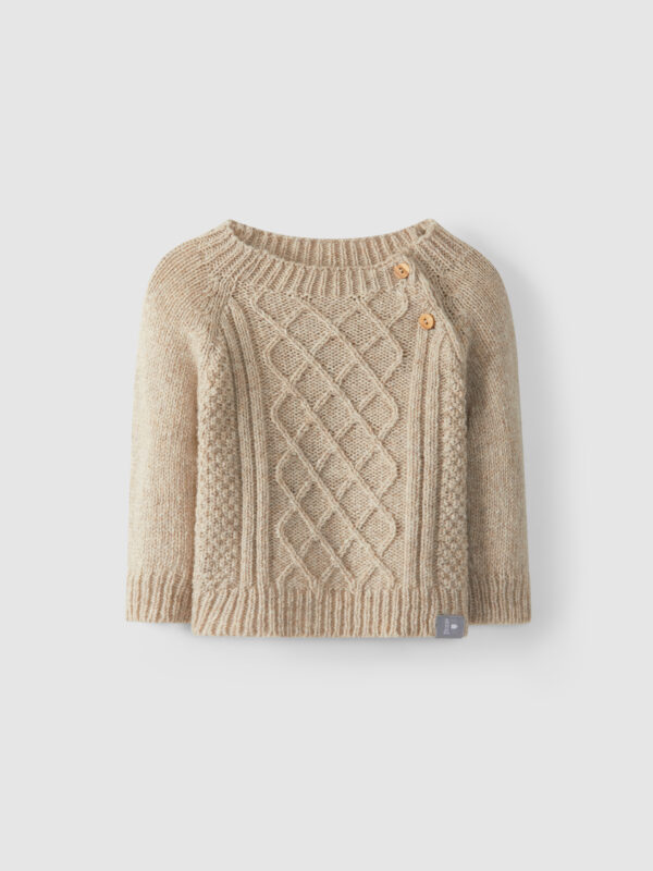 Knitted jumper, figure of eight rib stitch | Snug