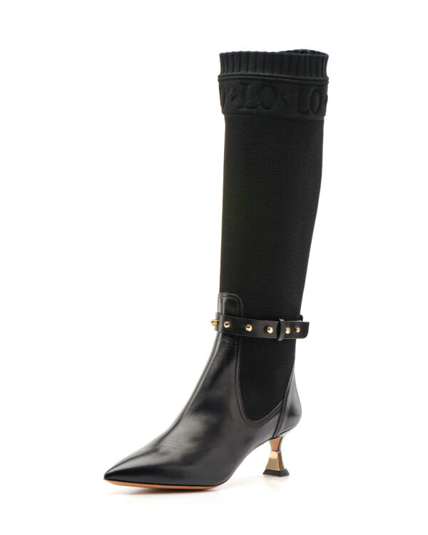 Mocha Sock Style Knee Boot | Luis Onofre