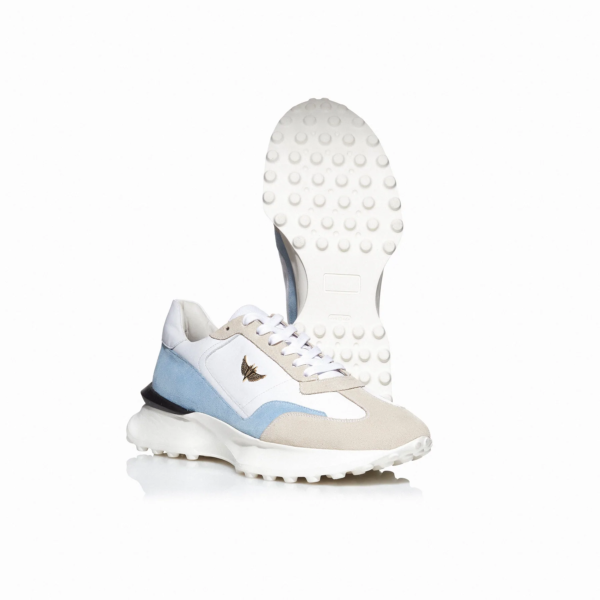 MV 2001/149 White/Beige/Blue Sneaker | Miguel Vieira